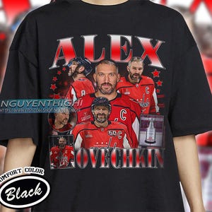 Comfort Colors® Alex Ovechkin Hockey T-shirt, Washington Capitals Hockey T-shirt, 90s Vintage Hockey Shirt, Hockey Gift For Fan