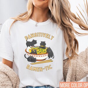 Funny Noodle Cats Shirt, Comfort Colors Cat T-shirt, Ramen Cat shirt, Cat Lover Shirt, Kawaii shirt, Cat Lover Gift, Foodie Lover tee