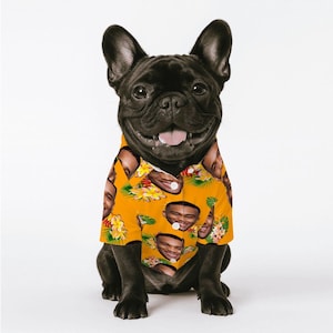Pet Hawaiian Shirt with his BFF Pictured, For Dog or Cat, Get the Human Matching shirt in the Same Etsy Store, Make a Stylish Statement