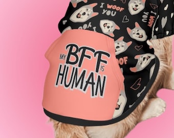 Sudadera con capucha única para perros con la frase "Te quiero mucho", regalo perfecto para tu mejor amigo humano, atuendo genial para un viaje al parque o un paseo en coche, un regalo estupendo.