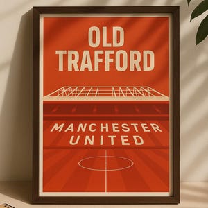 Old Trafford Stadium Print Set: Manchester United Football Art (Digital Download)