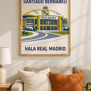 Real Madrid Santiago Bernabéu Stadium Print | Hala Madrid Football Wall Art | Real Madrid Gift for Fans | Digital Download