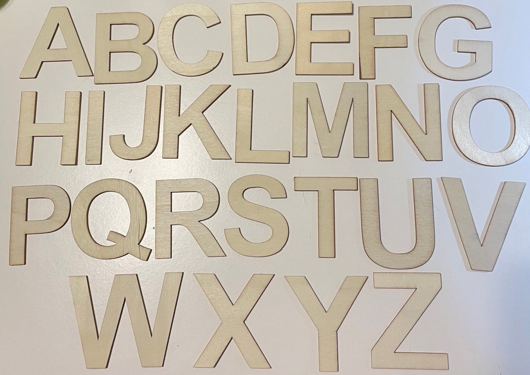 Wooden Stencil Letters ABC 1 5 quot X 1 75 quot Letters Crafting