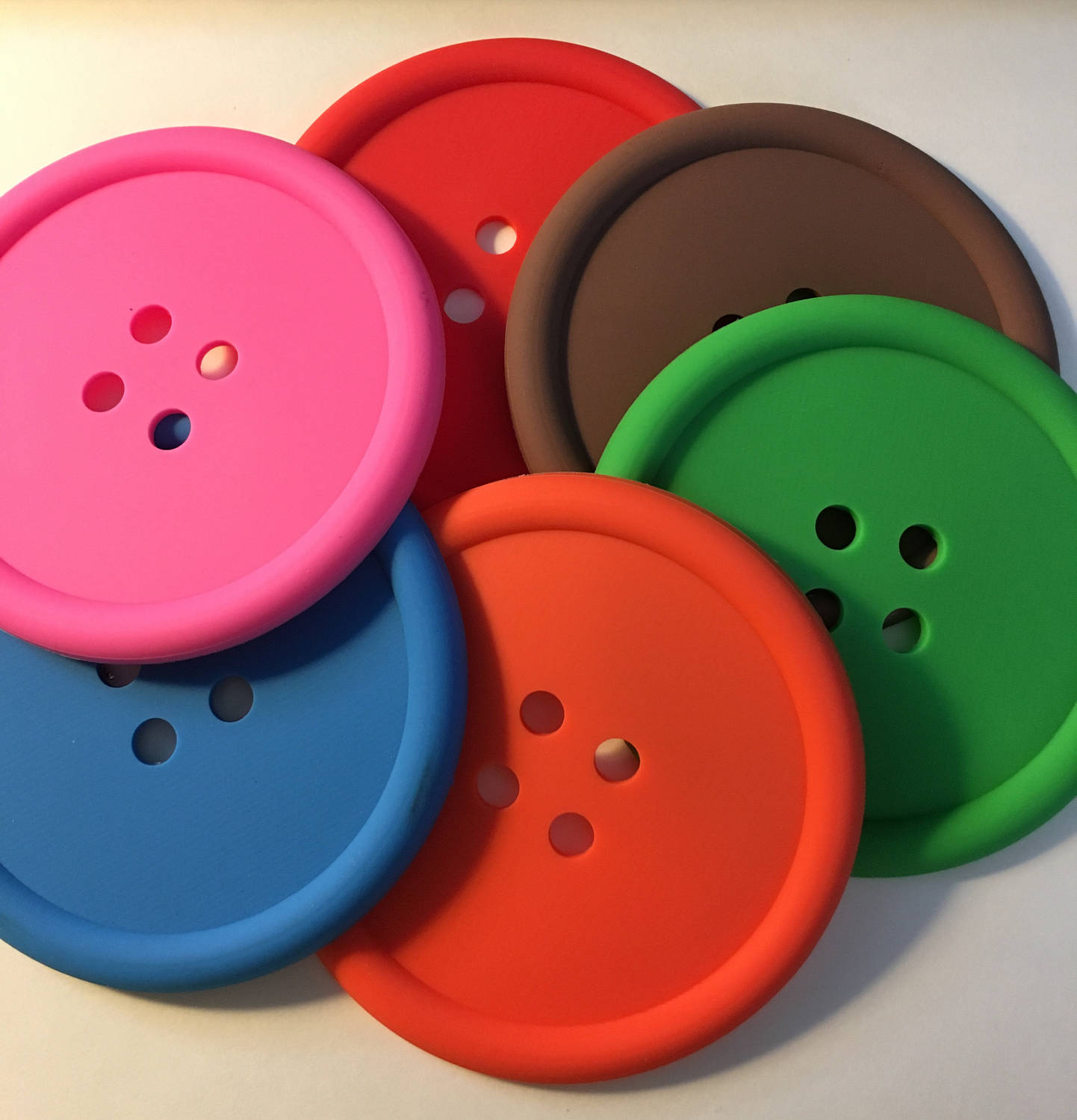 Button Coasters Craft Room Buttons Coasters Button Collector Etsy