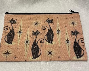 Fancy Cats Zippered Make up Bag | Zipper | Coin | Purse | Make up Bag | Wristlet