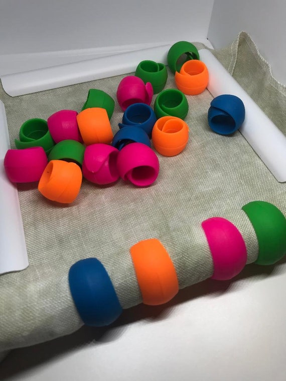 Cross Stitch Fiber Arts Set of 4 Silicon Huggers QSnap Embroidery Hoop