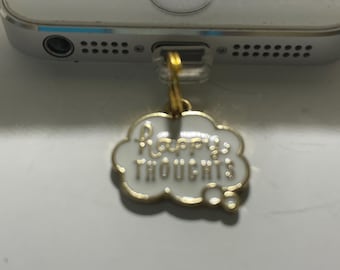 Gold iPhone Dust Plug Charm | Kindle Accessory