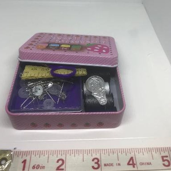 13 Piece Sewing Kit in a Tin | Travel Sewing Kit | Sewing Kit