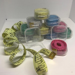 Tape Measure in A Case | Measuring Ruler | Sewing Tailor | Tape Measure | Soft Flat | 60&quot;/150cm