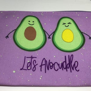 Avocado Print Zippered Make up Bag | Zipper | Coin | Purse | Make up Bag | Wristlet