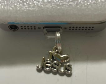 Silver iPhone/Kindle Dust Plug Charm