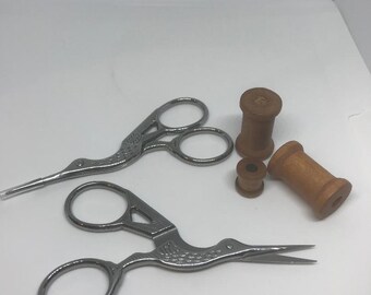 Silver Stork Embroidery Scissors | 3.5" Cross Stitch Tool