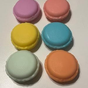 Plastic Macaron Storage Container: Button, Pill & Trinket Box