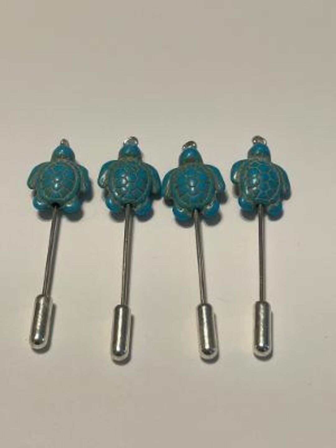 Set of 4 Sea Turtles Marking Pins Stitch Markers Knitting Cross