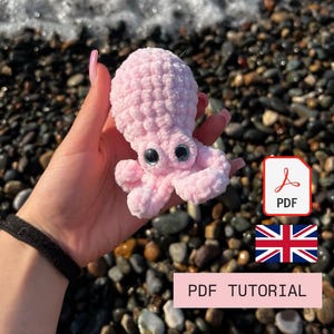 Oktopus Häkelanleitung in englisch, Oktopus Häkelanleitung für Anfänger, gehäkelte Amigurumi Oktopus Octopus Häkelanleitung
