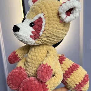 Handmade Crochet Raccoon Plush Toy – Soft Plush Animal, Gift for Kids and Adults, Custom Colors