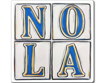 New Orleans Street Tile Magnets