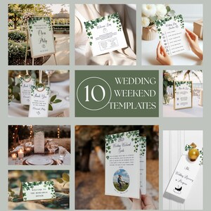 Hochzeitswochenende Bundle, kundenspezifisches Hochzeitsschild-Bundle, Willkommensschild, Hochzeitswochenende-Führer, Hochzeit-Willkommenstasche, Hochzeitsmenü, DIY Hochzeit