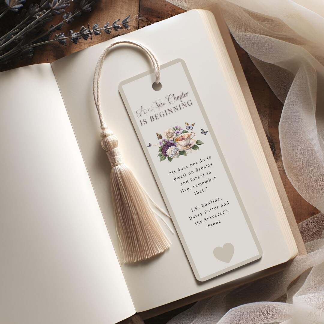 New Chapter Begins Bookmark Template, Personalized Bookmark Template ...