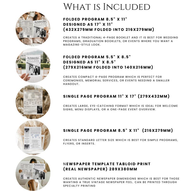 Wedding Newspaper Program Template (digital Download), Newspaper ...