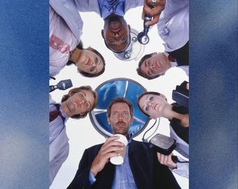 Poster di House e i paperini / Stampa artistica per fan di Dr. House / Regalo a tema Dr. House / Decorazione murale a tema medico / Stampa di Wilson Foreman Cuddy