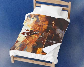 Harry Dubois Disco Elysium Velveteen Plush Blanket