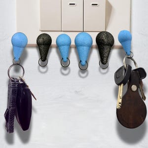 Magnetic Cute Keychain | Fridge or Wall hanging Key Holder Art | Custom Tool Tracker Tag Fob | No More Hooks, Cabinets, Pegboards, or Boxes
