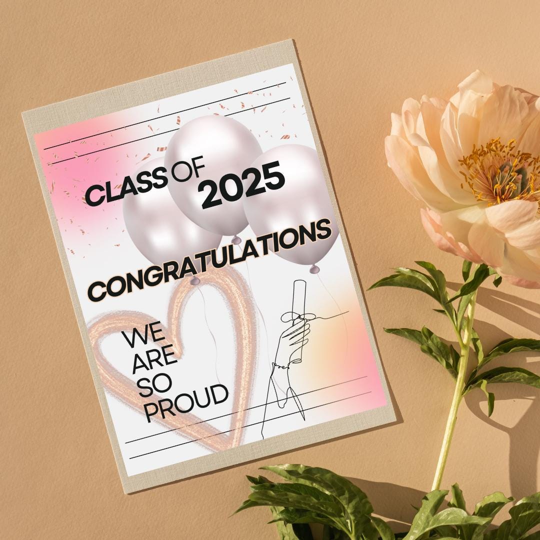 Class of 2025 - Congratulations Card - Etsy
