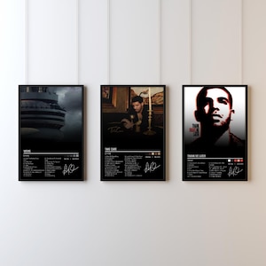 Drake Album Cover Poster | Bundle 3er-Set | Take Care, Ansichten, danke mir später | Hip-Hop Wand Kunst | Rap Musik Poster | Digitaler Download