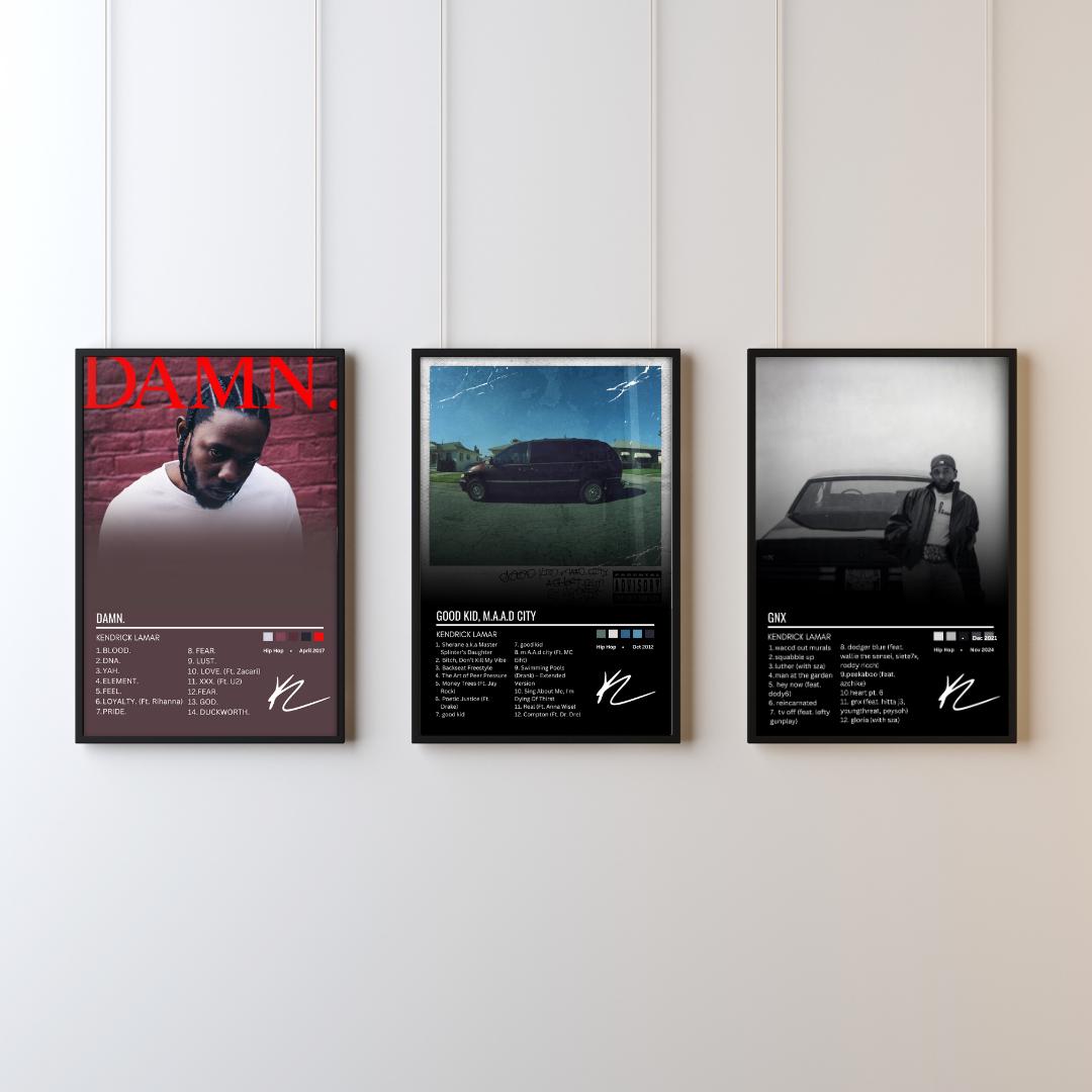 Good Kid M.A.A.D City Wall Art Kendrick Lamar Poster - Good Kid M.A.A.D  City Album Art Print For Bedroom \u0026 Wall Decor Aesthetic Canvas Wall Art, image size:1080x1080