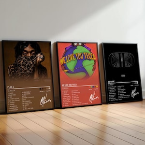 3er-Set Lil Tecca Album Poster Bündel | Benutzerdefinierter digitaler Download | Rap Wandkunst | Rap Album Drucke | Ästhetisches Musikdekor | Album Musik
