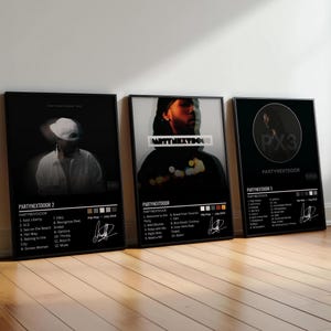 3er-Set partynextdoor Album Poster Bundle | Benutzerdefinierter digitaler Download | Rap Wandkunst | Rap Album Drucke | Ästhetisches Musikdekor | Album Musik