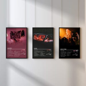 3er-Set Tory Lanez Album Poster Bundle | Benutzerdefinierter digitaler Download | Hip-Hop Wand Kunst | Rap Album Drucke | Ästhetisches Musikdekor | Album Musik