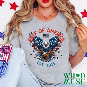 Camiseta del Golfo de América 2025, camiseta del Golfo de Estados Unidos, camiseta del Águila del Golfo de América, camiseta del Golfo de México, camiseta patriótica, regalo para estadounidenses