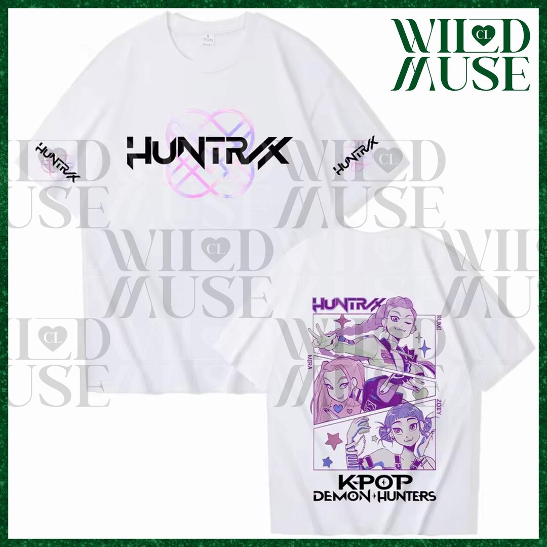Buy Huntrix 2 Sides Shirt, Kpop Demon Hunters Huntrix O-neck Casual ...