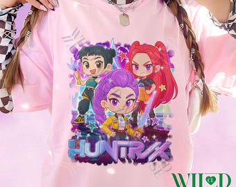Kpop Huntrix Shirt, Kpop Demon Hunters Shirt, Kpop Huntrix Pin, Huntrix Tee, Mira, Rumi, Zoey Tee, Gift for Huntrix fans, Saja Boys Fans