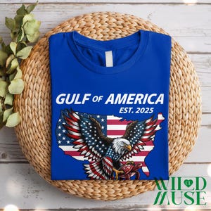 Camiseta del Golfo de América 2025, camiseta del Golfo de Estados Unidos, camiseta del Águila del Golfo de América, camiseta del Golfo de México, camiseta patriótica, regalo para estadounidenses