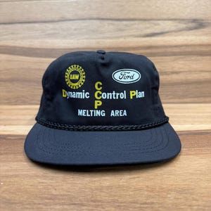 Ford Dynamic Control Plan Melting Area black trucker baseball snapback hat made in U.S.A.
