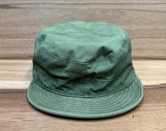 Vintage M-1950 U.S. Army Korean war military field cotton wind resistance poplin O.G. cap size 7 1/4.