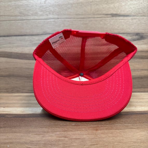 VTG Hennings Reserve red trucker mesh hat one size fits all snapback. View 5