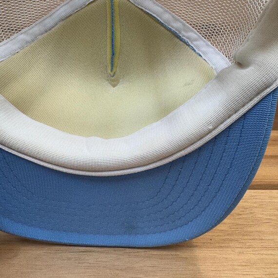 VTG Hennings Reserve blue and white trucker hat one size fits all snapback. View 6
