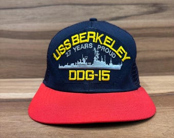 USS Germantown LSD-42 Badge Baseball Cap Hat Hook & Loop Closure