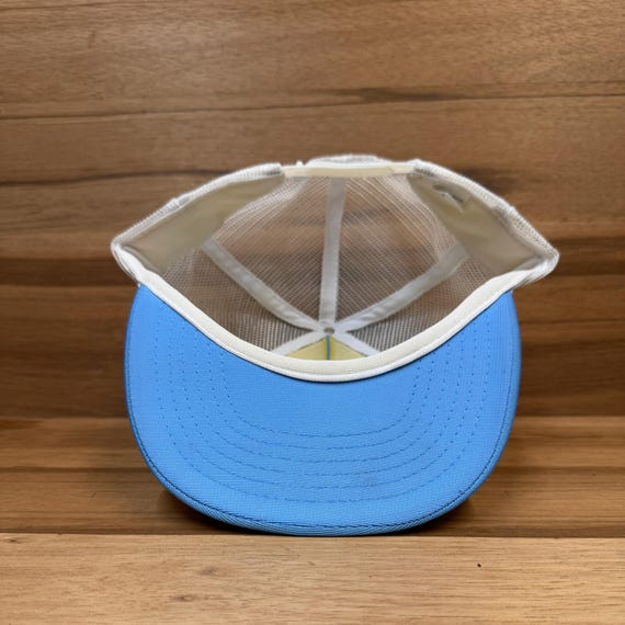 VTG Hennings Reserve blue and white trucker hat one size fits all snapback. View 5