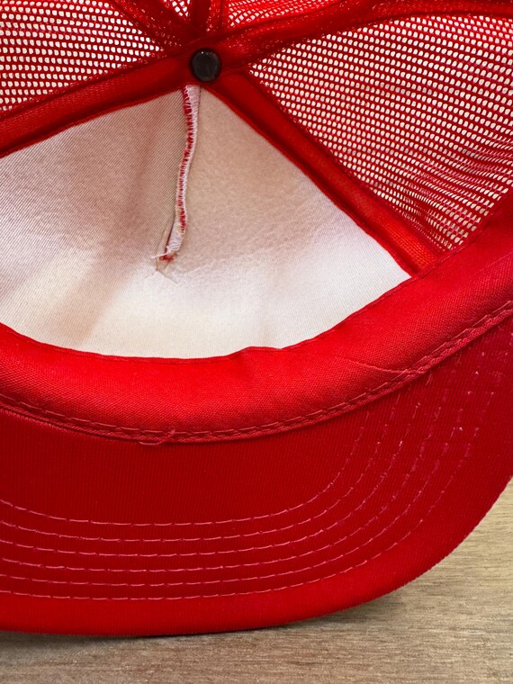 VTG Hennings Reserve red trucker mesh hat one size fits all snapback. View 6