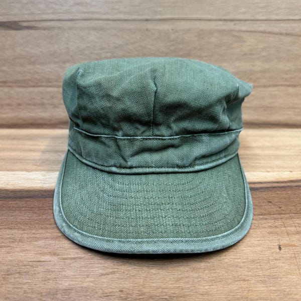 Vintage 1950 Korean War Era USGI HBT Herringbone Twill Fatigue Cap size 6 1/2.