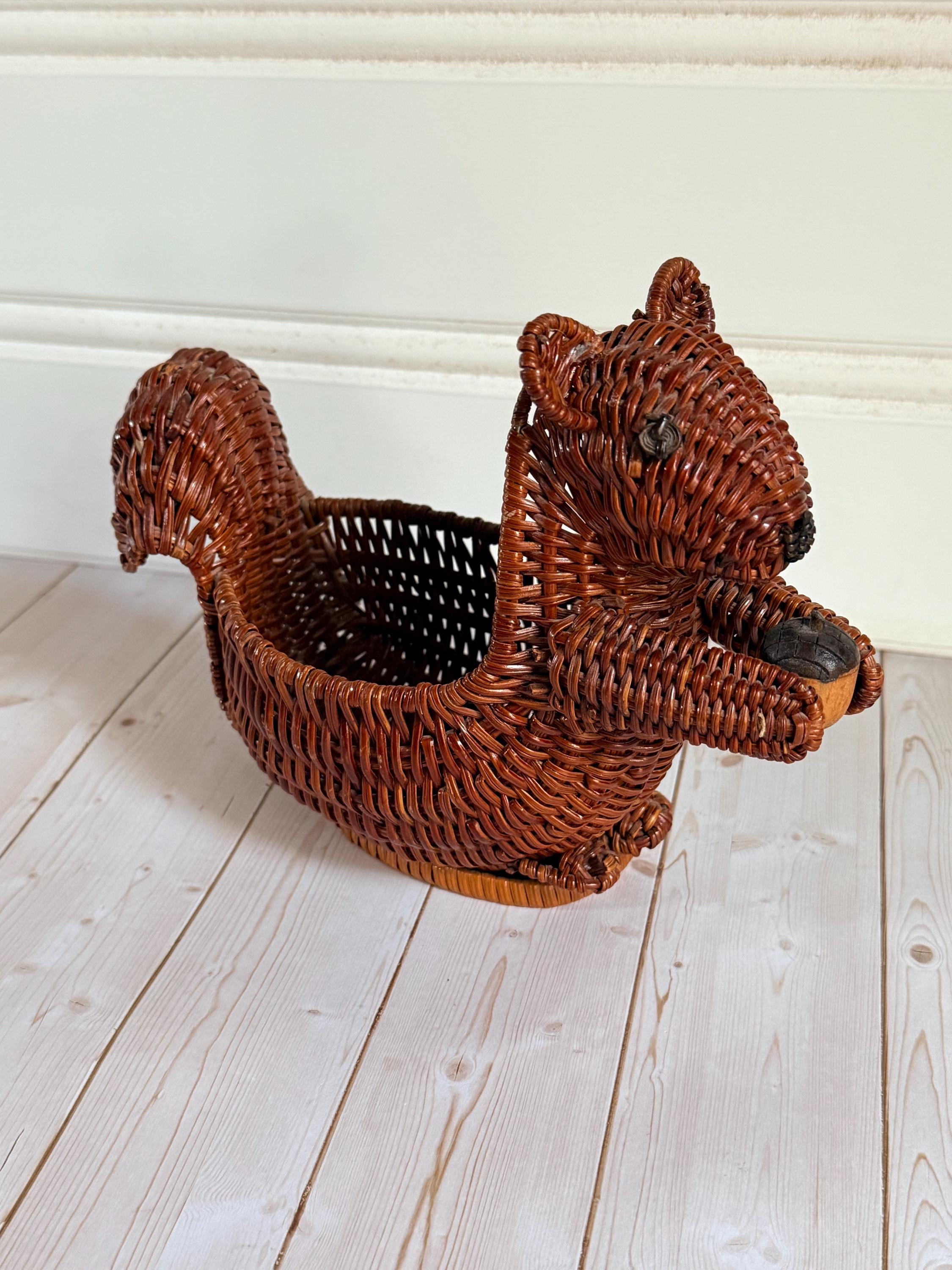 Vintage Wicker Baby Basket - Etsy