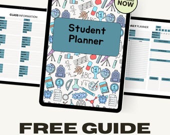 Editable Student Planner | Printable  Digital Academic Organizer for School & College