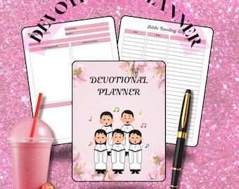 Editable Devotional Planner, Bible Journaling, Digital Bible Study Journal Pages, Daily Devotional, Customizable Christian Faith Planner.