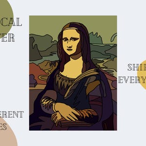 Minimal Mona Lisa Kunst Leinwand, moderne Wandkunst, Wohnkultur, Geschenk für Kunstliebhaber, Vintage Stil Wandkunst, Galeriewand, Line Art, Physisch