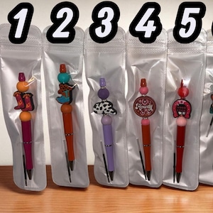 Beaded Retractable Pens – Cute Charm Pens for Teachers, Students & Stationery Lovers | Western, Coffee, Motivational, Animal, Fun Design